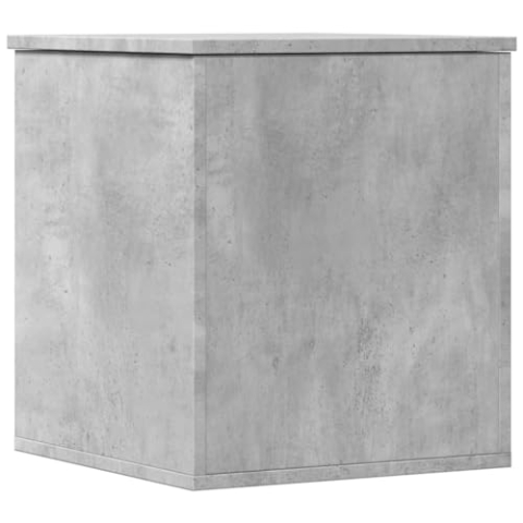 vidaXL Truhe, Spielzeugkiste mit Stauraum Deckel, Aufbewahrungsbox für Wohnzimmer, Auflagenbox Kissenbox Kiste, Betongrau Holzwerkstoff