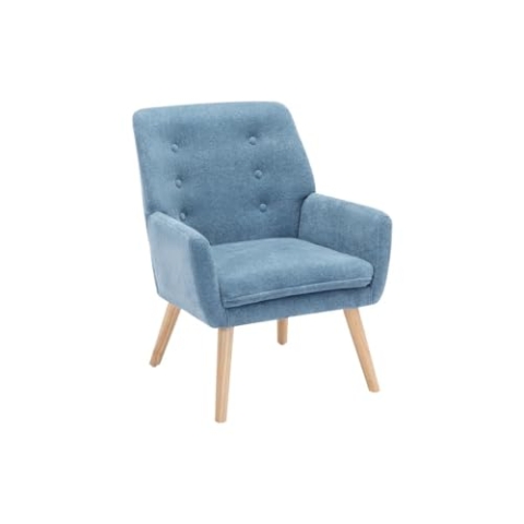 Vente-unique-Sessel - Stoff - Blau - SERINO