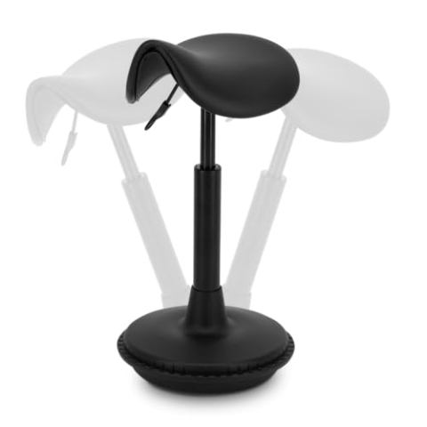 Wobblez Sattelhocker Ergonomischer Bürostuhl | Rückenschonender Wackelhocker Höhenverstellbar von 43-63 cm für einen normalen Schreibtisch | Gleichgewichtshocker | Ergonomischer Bürohocker