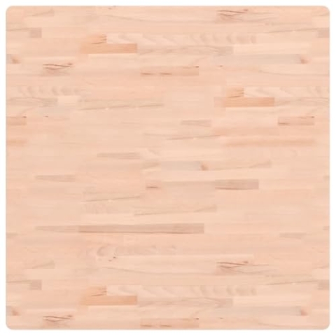 vidaXL Tischplatte, Quadratisch Holzplatte mit 4 abgerundeten Ecken, Holztischplatte Ersatzplatte für Couchtisch, Massivholztischplatte Platte, 90x90x2,5 cm Massivholz Buche