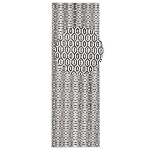 NORTHRUGS In- und Outdoor Teppich Coin 80x200cm - Wetterfest Modern Plain Allover Unifarben Design Läufer für Balkon Terrasse Garten Wintergarten Wohnzimmerteppich Wasserfest in Schwarz