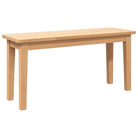 vidaXL Bank 90 cm Massivholz Gummibaum, Sitzbank, Innenbank, Bank Eingangsbereich, Laubenbank, Flurbank, Schlafzimmerbank, Stoffbank, Bettbank