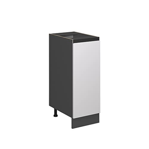 Vicco Apothekerschrank R-Line, Weiß/Anthrazit, 30 cm J-Shape, ohne Arbeitsplatte