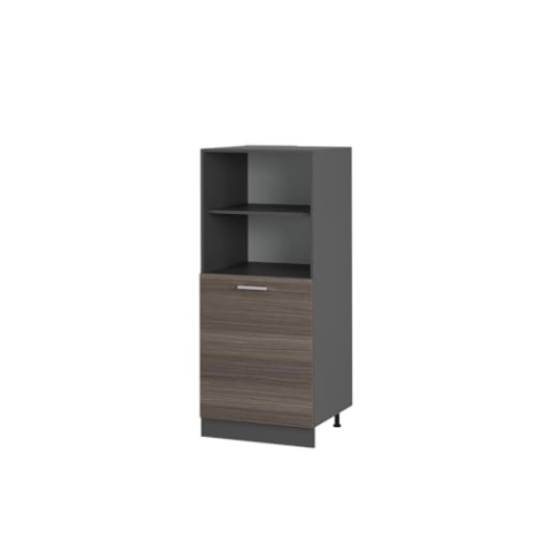 Vicco Herdumbauschrank R-Line, Herdschrank, Edelgrau, 60 cm