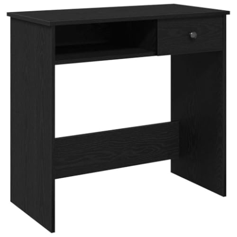 vidaXL Schreibtisch Schwarz 80x40x75 cm Holzwerkstoff, Bürotisch, Tisch, PC-Tisch, Computertisch, Laptoptisch, Arbeitstisch, Studiertisch, Büromöbel