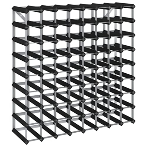 vidaXL Kiefernholz Massiv Weinregal für 72 Flaschen Flaschenregal Flaschenständer Weinständer Weinflaschenregal Regal Weinschrank Schwarz