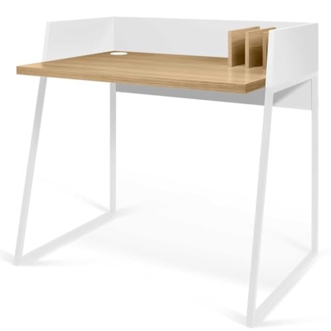TEMAHOME Volga Schreibtisch eiche und weiss 90 x 60 x 88 cm