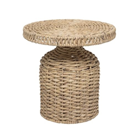 Bloomingville Camo Beistelltisch aus Wasserhyazinthe in der Farbe Natur, Maße: D46xH46 cm, 90256641