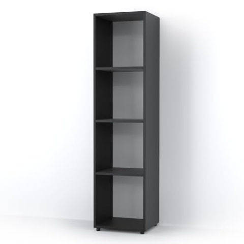 Vicco Raumteiler Ludus, stehendes Bücherregal, Schwarz, 36 x 145 cm
