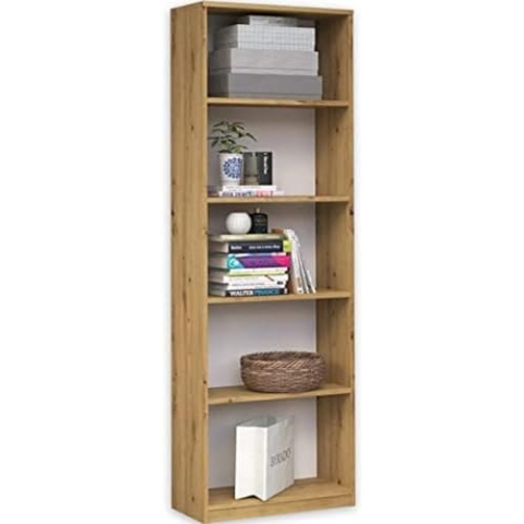 CDF Bücherregal R40 | Farbe: Eiche Artisan | Breite: 40 Zentimeter | Für Wohnzimmer, Büro und Arbeitszimmer | Regal für Bücher und Spielzeug | Ideal für Kinderzimmer, Teenager, Jugendzimmer