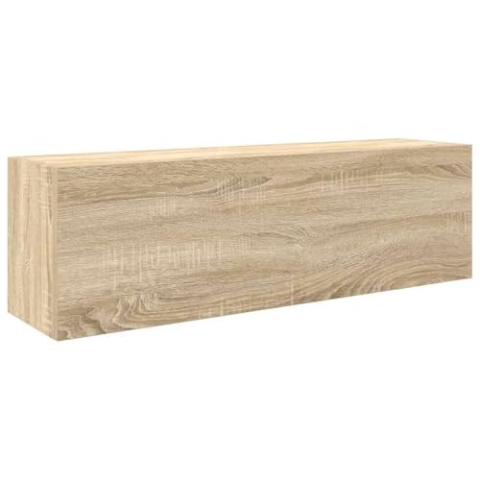 vidaXL Bad-Wandschrank Sonoma-Eiche 100x25x30 cm Holzwerkstoff, Hängeschrank Badezimmer, Wand-Badschrank