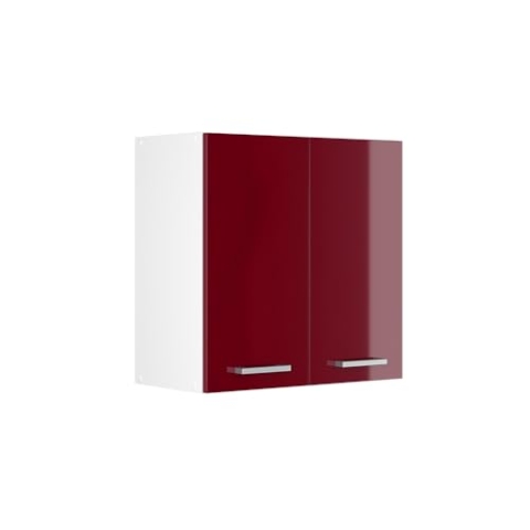 Vicco Hängeschrank R-Line, hängender Küchenschrank, Bordeaux Hochglanz/Weiß, 60 cm