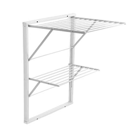 Arredamenti Italia Wandmontierter Kleiderständer, Holz, weiß, APERTO:P63 x L69 x H80 cm, CHI.: P3 x L69 x H95 cm