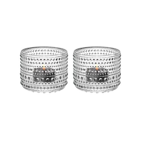 Iittala Kastehelmi Windlicht - 64 mm - Klar 2-er Set [SET2]