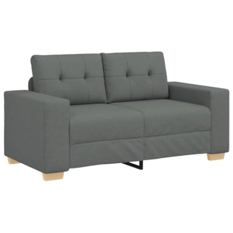 vidaXL Zweisitzer-Sofa Dunkelgrau 120 cm Stoff