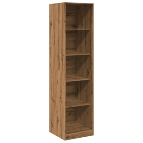 vidaXL Kleiderschrank, Garderobenschrank mit 5 Fächern, Kleiderregal Schrank für Schlafzimmer, Flurschrank Garderobe Dielenschrank, Artisan-Eiche Holzwerkstoff