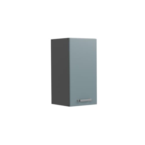 Vicco Hängeschrank R-Line, hängender Küchenschrank, Blau-Grau/Anthrazit, 30 cm