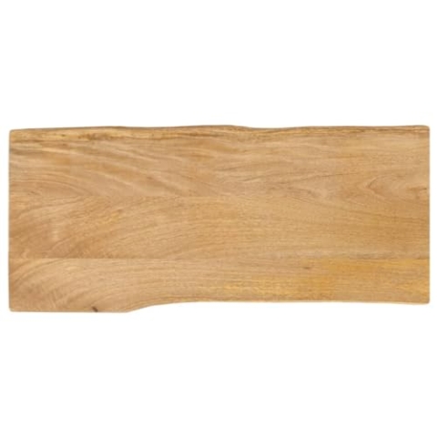 vidaXL Tischplatte, Holztischplatte mit Baumkante, Ersatztischplatte für Couchtisch Beistelltisch Esstisch, Holzplatte, Massivholz Mango