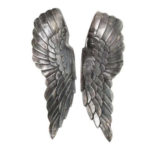 Riesige Wanddekoration Fallen Angel 65cm Engelsflügel Dekoration Accessoire Deko im asymmetrischen Design