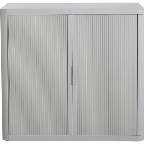 Paperflow | Rollladenschrank easyOffice® | 2 Fachböden | Höhe 1040 mm | grau/grau