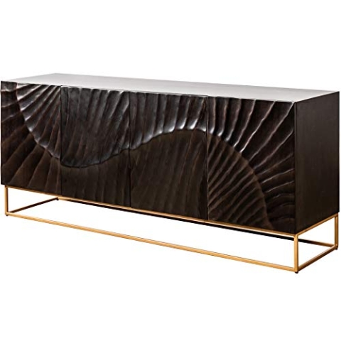 invicta INTERIOR Massives Sideboard Scorpion 177cm Mangoholz aufwendige 3D Schnitzereien Kommode Wohnzimmerschrank Anrichte
