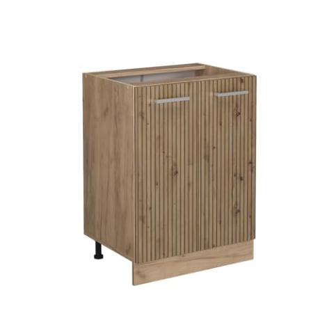 Vicco Küchenunterschrank R-Line, Artisan-Eiche/Goldkraft Eiche, 60 cm ohne Arbeitsplatte