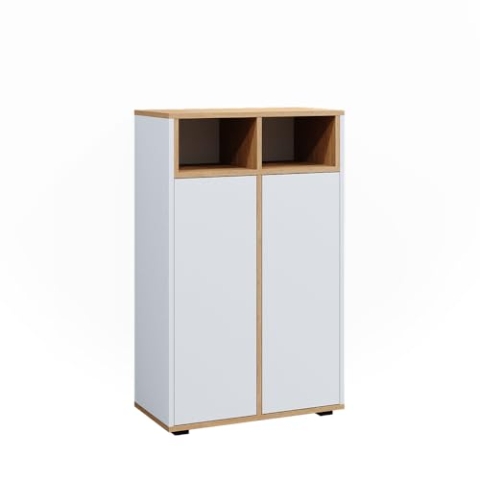 Vicco Midischrank Didi, Badmöbel, Weiß/Artisan, 60 x 97 cm mit 2 Türen