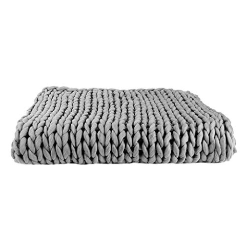 THE HOME DECO FACTORY – Manta, acrílico, Gris, Talla única