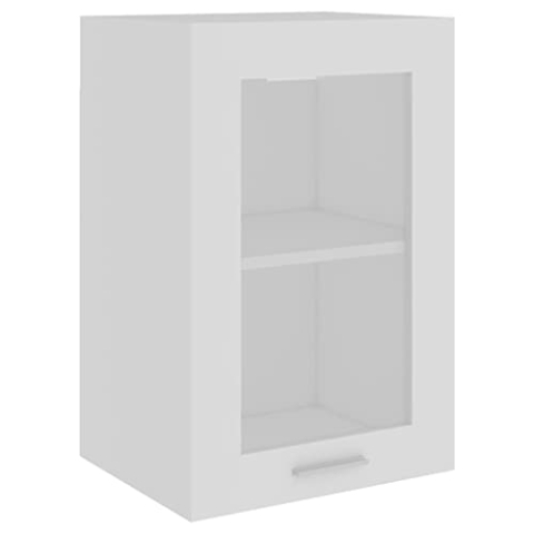 vidaXL Hängeglasschrank Lyon Weiß 40x31x60 cm Holzwerkstoff