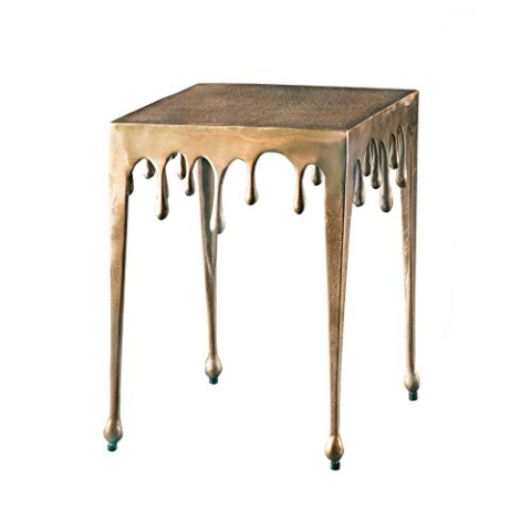 Riess Ambiente Extravaganter Beistelltisch Liquid LINE S 34cm Gold Tropfen-Design Wohnzimmertisch Tisch