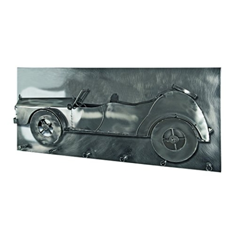 HAKU Möbel Wandgarderobe, 18 x 80 x H: 35 cm, schwarz Nickel
