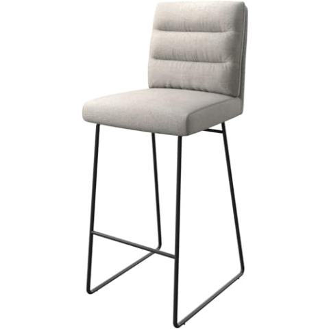 DELIFE Barstuhl Pela-Flex Kufengestell Metall Stripes Hellgrau