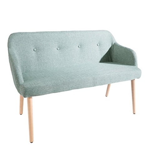 invicta INTERIOR Sitzbank Scandinavia Buche Gestell Lime mit Armlehne im Retro Trend Bank