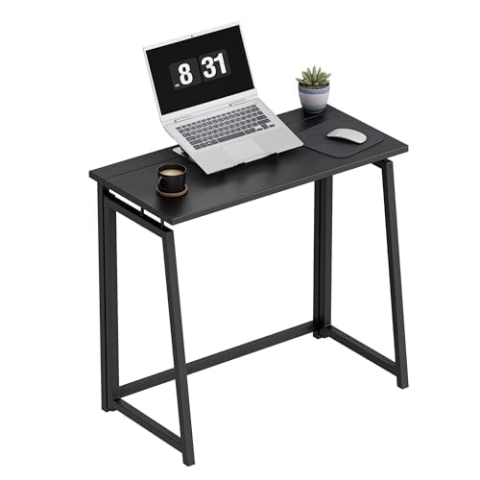 MARK ADLER Leader 1.5 Black | Industrial Klapptisch Faltbar Tisch Schreibtisch Platzsparendem | 80 x 40 cm | Stahlkonstruktion | Homeoffice Büro | Arbeitsplatte aus Holzwerkstoffen Schwarz