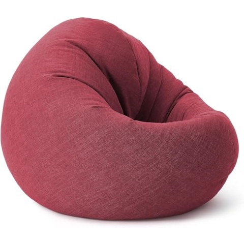 Lumaland Sitzsack Drops: runder Sitzsack (300 L) mit 2-in-1-Funktion für bequemes Sitzen & Liegen | Der Doppelagent für Relax-Momente in- & Outdoor I Mit anpassungsfähiger EPS-Füllung | Ø 120 x 75 cm
