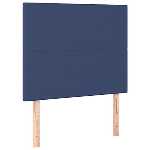 vidaXL 2X Kopfteil Polsterkopfteil Bettkopfteil für Bett Betthaupt Bettgestell Bettrahmen Bettzubehör Schlafzimmer Blau 100x5x78/88cm Stoff
