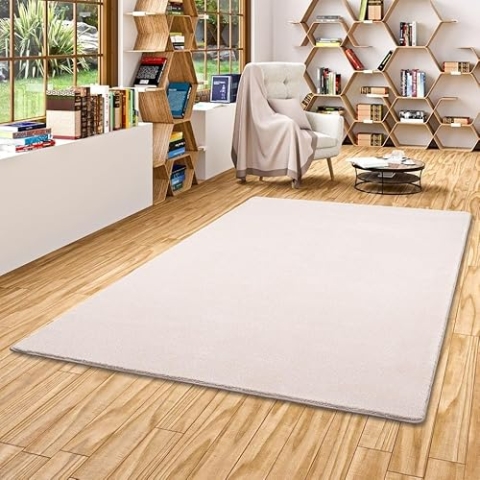 Snapstyle Hochflor Luxus Velours Teppich Touch Beige in 24 Größen