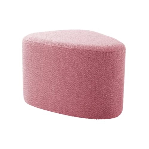 Leitmotiv Sitzpuff Ada Organic Large - Rosa - 60x47x38cm - Oval - Bouclé - Sitzhocker Wohnzimmer & kinderzimmer - Pouf