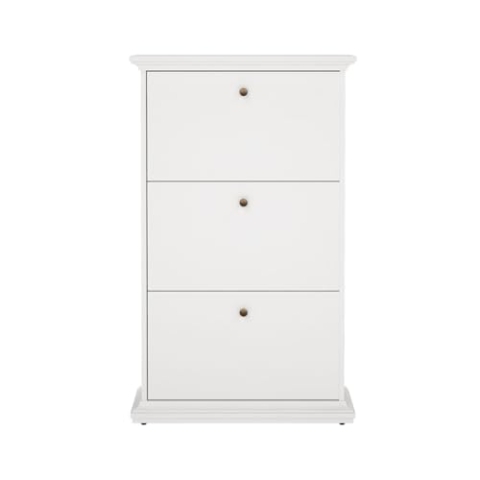 ebuy24 Venedig Schuhschrank mit 3 Klappen (Weiß)