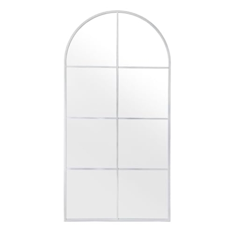 Alexandra House Living Wandspiegel, weiß, Metall, 7 x 149 x 77 cm