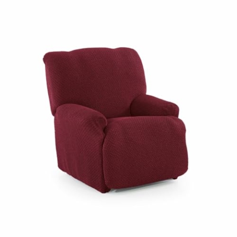 SOFASKINS® Sofabezug für Relaxsessel, super elastisch, Sofabezug mit einzigartigem Design, atmungsaktiv und langlebig, einfach anzubringen, Größe 70-90 cm, Bordeaux