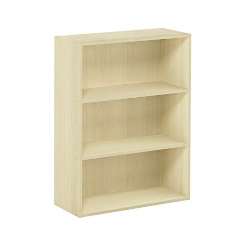 Furinno Pasir 3-stufiges offenes Regal, Dampfbuche