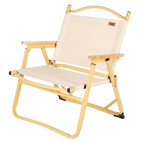 Aktive 63021 – Sabana Glamping-Klapp-Campingstuhl, Material: Polyester und Aluminium, Haltbarkeit: Max. Gewicht. Belastbar bis 110 kg, Maße 47x42x62cm, Campingstühle