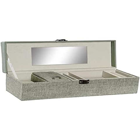 Dkd Home Decor Schmuckschatulle, traditionelles Polyester, 28 x 10 x 8 cm