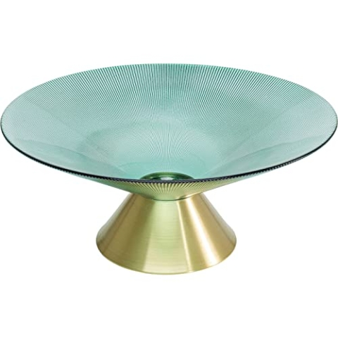 Kare Design Schale Birdie, Deko Schale, grün/gold, Artikelhöhe Ø35cm