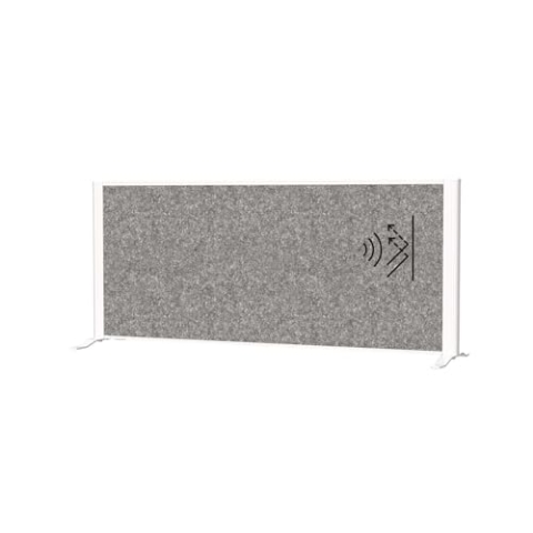 MAUL Tisch Trennwand Akustik MAULconnecto 120x50 cm | Raumteiler für Schreibtisch, Sideboard | Raumtrenner mit Standfüßen | Akustikvlies (4000 g/m²) als Sichtschutz und Schalldämmung