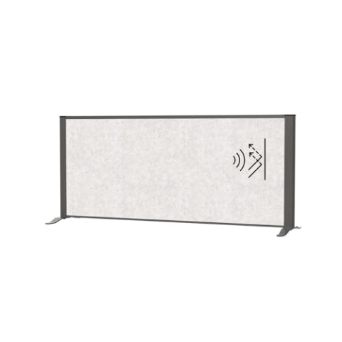 MAUL Tisch Trennwand Akustik MAULconnecto 120x50 cm | Raumteiler für Schreibtisch, Sideboard | Raumtrenner mit Standfüßen | Akustikvlies (4000 g/m²) als Sichtschutz und Schalldämmung