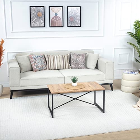 Livabliss Zadar Wohnzimmer Teppich modern – Abstrakt Design in Marmor Optik für Wohnzimmer 160x213 cm, Esszimmer, Schlafzimmer - Marmor Teppich groß, weicher Teppich Kurzflor in Creme