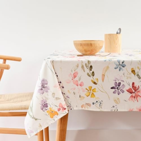 Belum Tischdecke mit Fleckenabweisend, Größe 300 x 140 cm, extraweich, Mehrfarbig, 100, Stoff 100% Bio-Baumwolle, Modell 0120-415