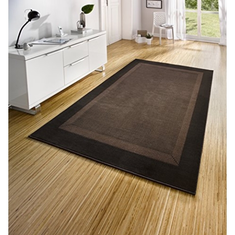 Hanse Home Teppich Läufer Band 120x170cm – Teppichläufer Weicher Kurzflor Teppich Modernes Design Läufer für Flur, Schlafzimmer, Kinderzimmer, Badezimmer, Wohnzimmer, Küche Dekoläufer – Braun